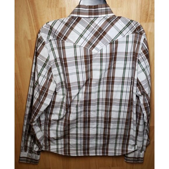 Hollister Western Shirt Men L Plaid Pearl Snap Cowboy Rancher Y2K Style - Picture 5 of 7